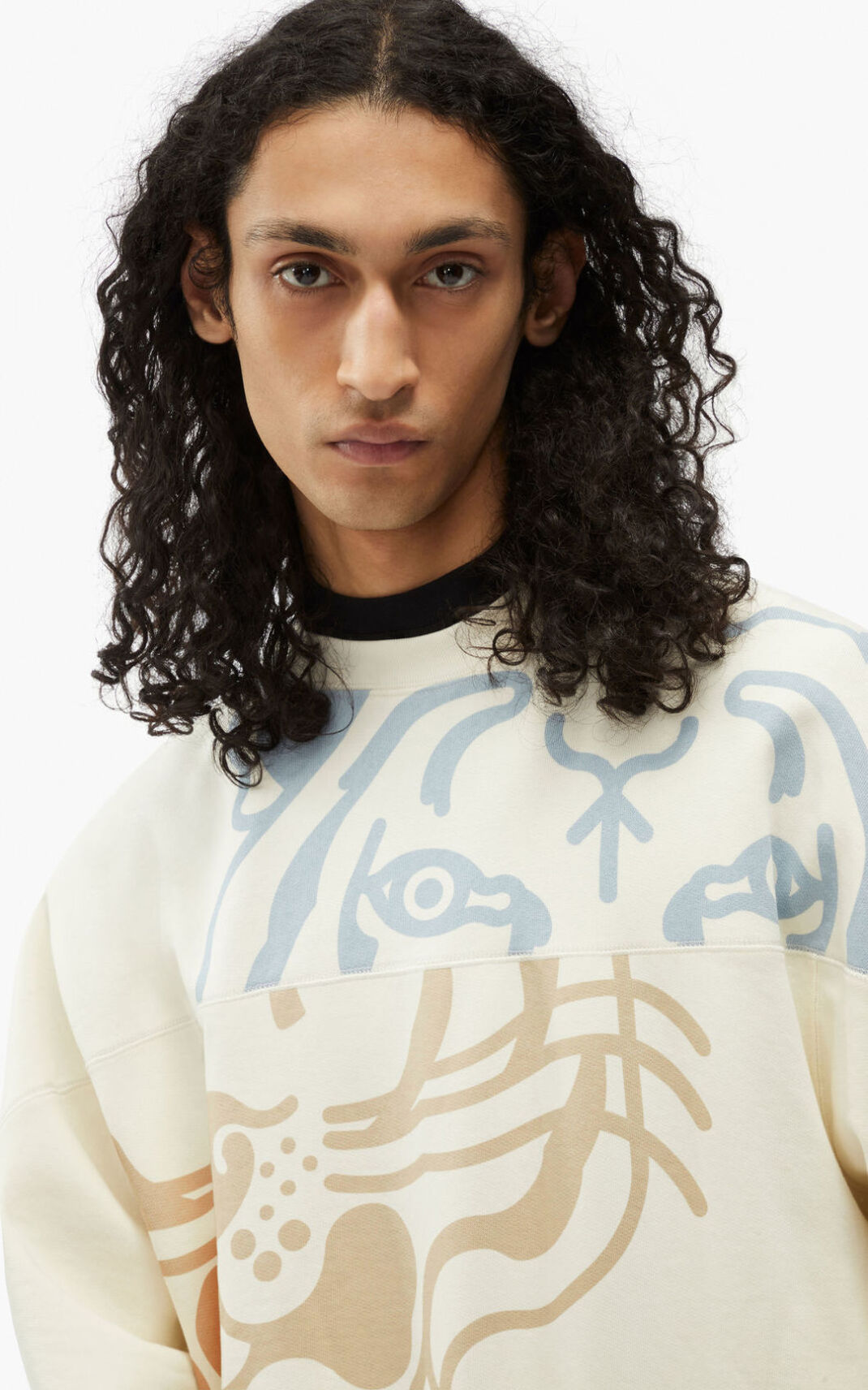 Sudadera Kenzo K Tiger oversized Hombre Blancas - SKU.3552346